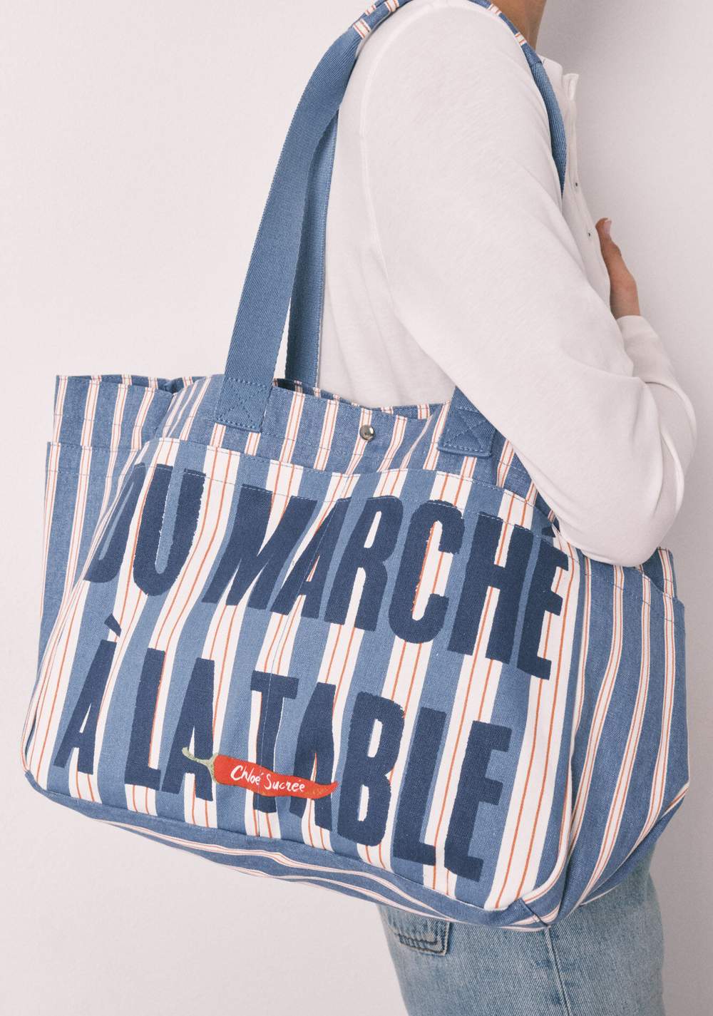 Cartera Shopper Estampado de Rayas Women Secret