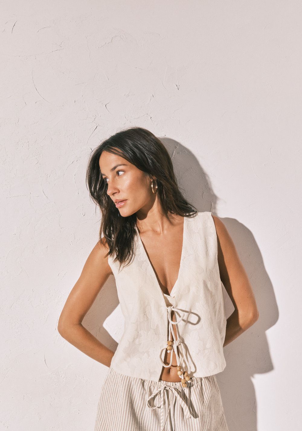 Chaleco de Crochet con Lazos Women Secret