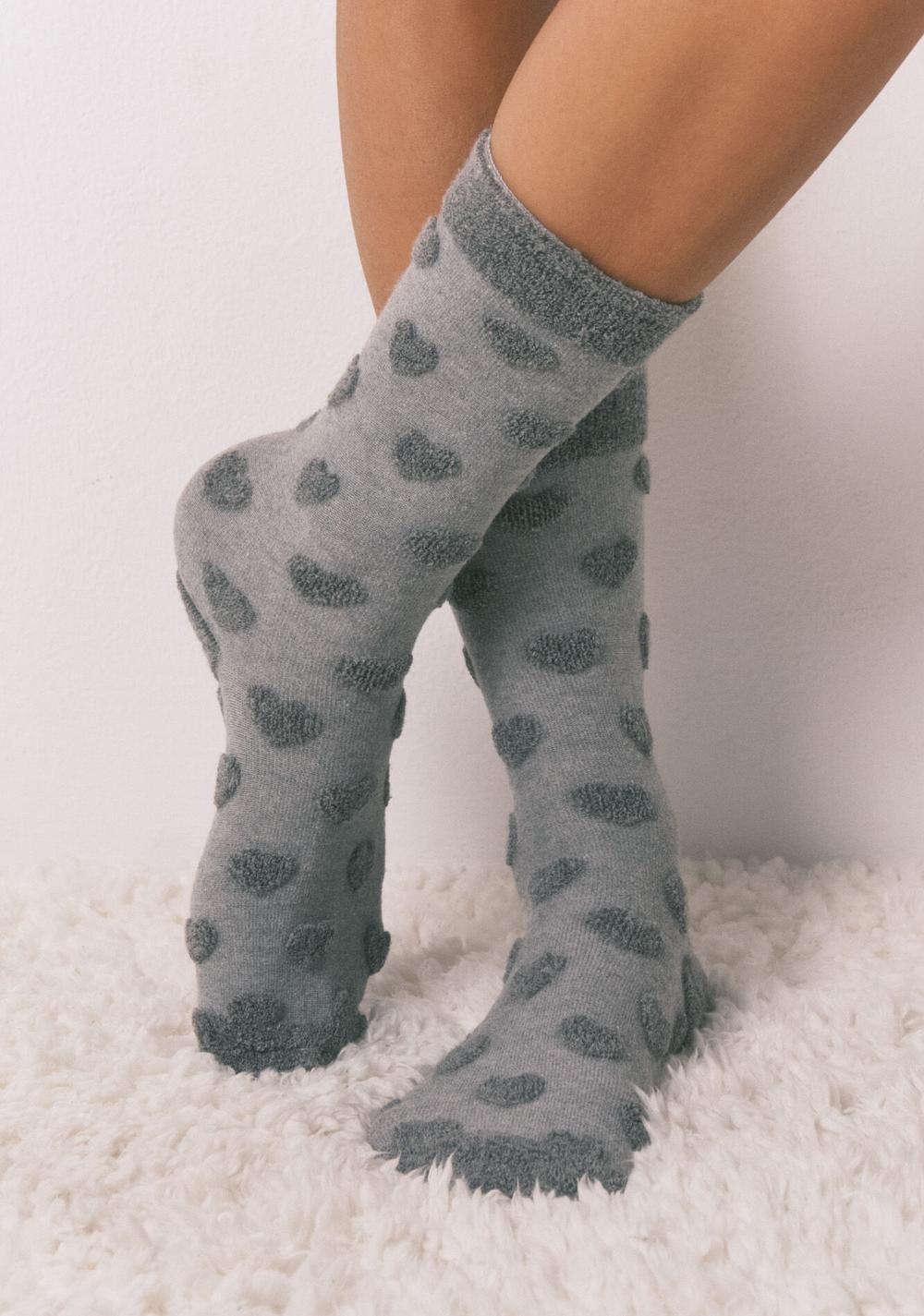 Medias Largas con Corazones en Relieve Women Secret