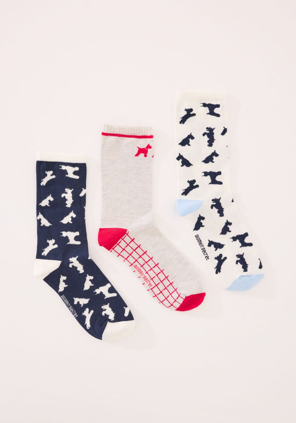 Pack de 3 Medias Altos Print Perros Women Secret