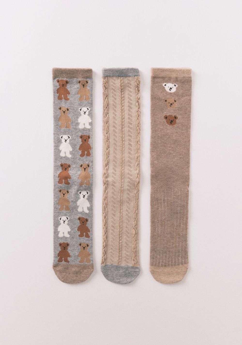 Pack de 3 Medias Largas con Forma de Oso Women Secret