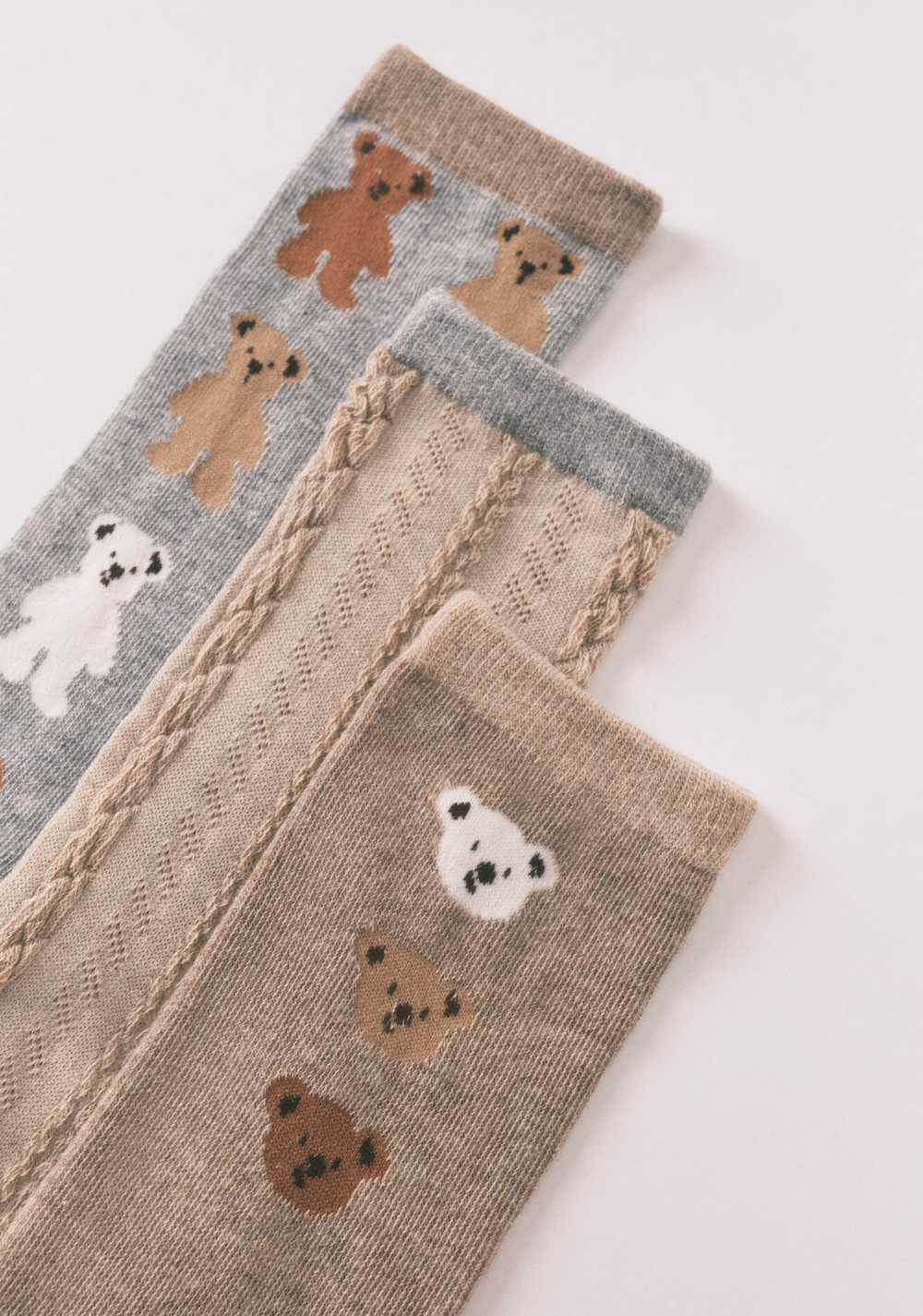 Pack de 3 Medias Largas con Forma de Oso Women Secret
