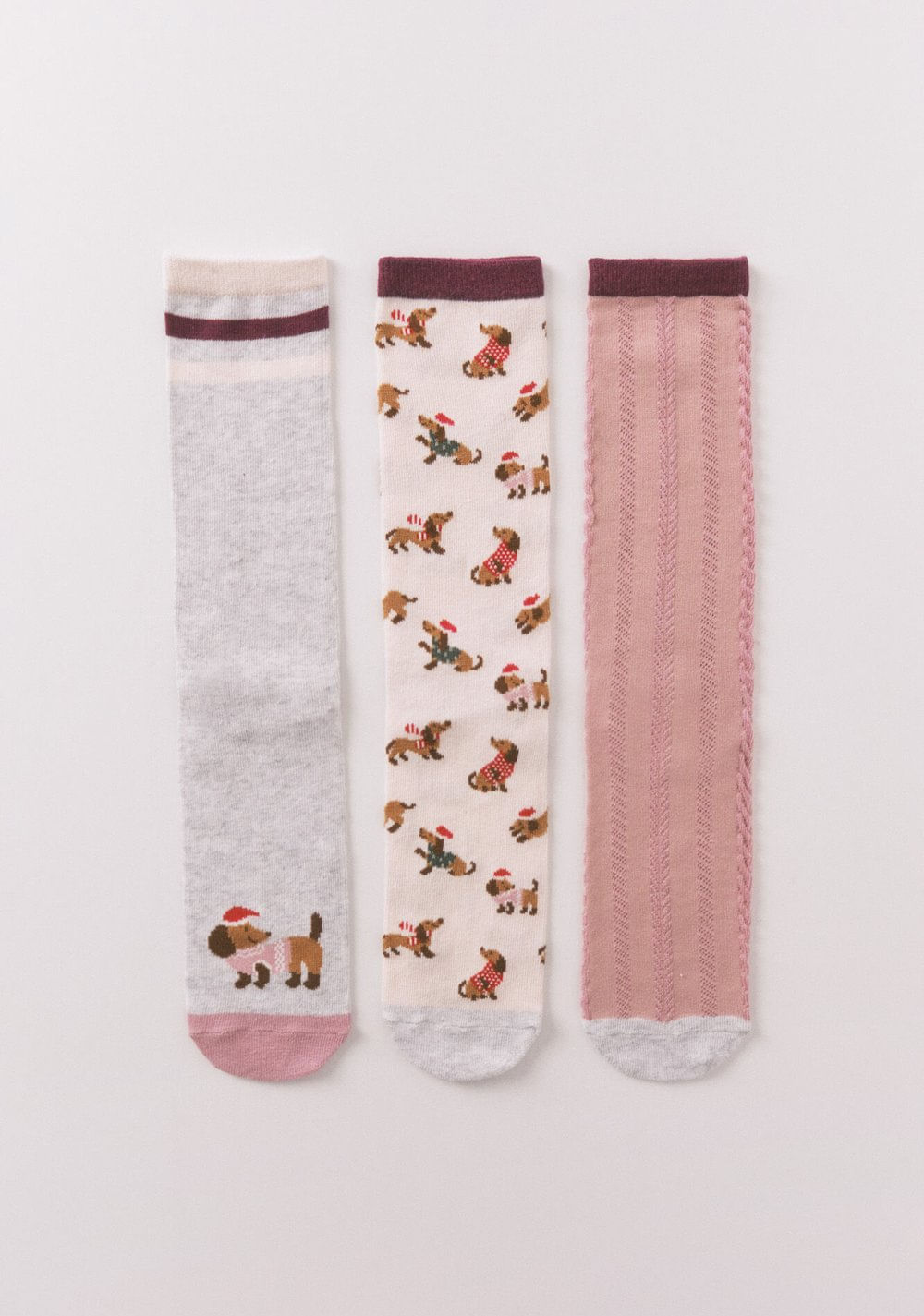 Pack de 3 Medias Largas con Perritos Salchicha Women Secret