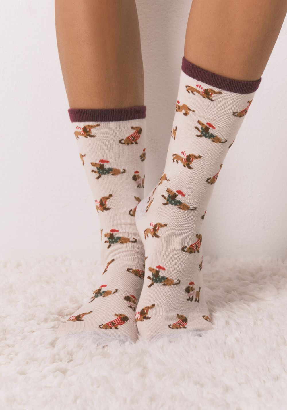 Pack de 3 Medias Largas con Perritos Salchicha Women Secret