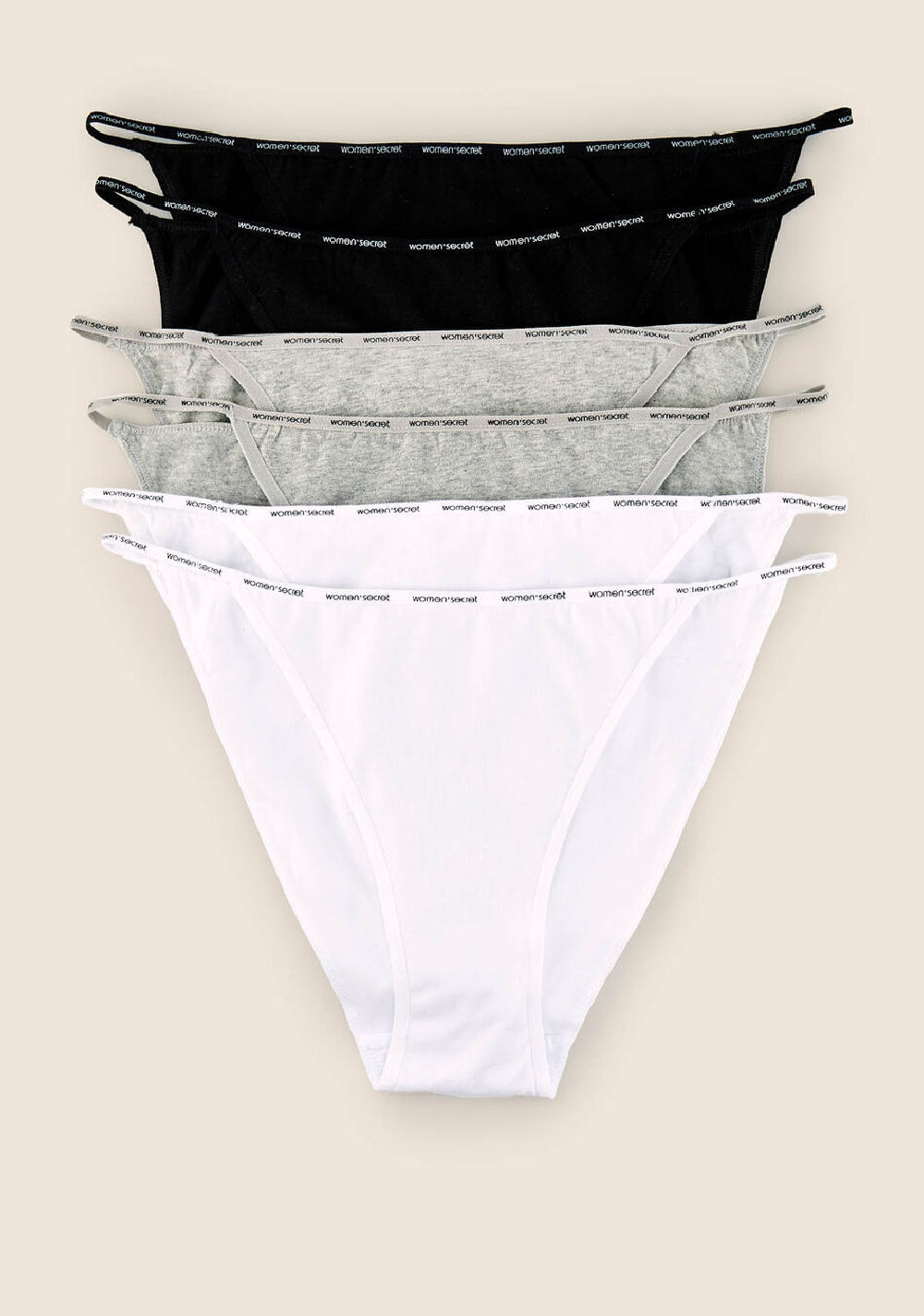 Pack de 6 Tangas de Tiras Algodón Women Secret
