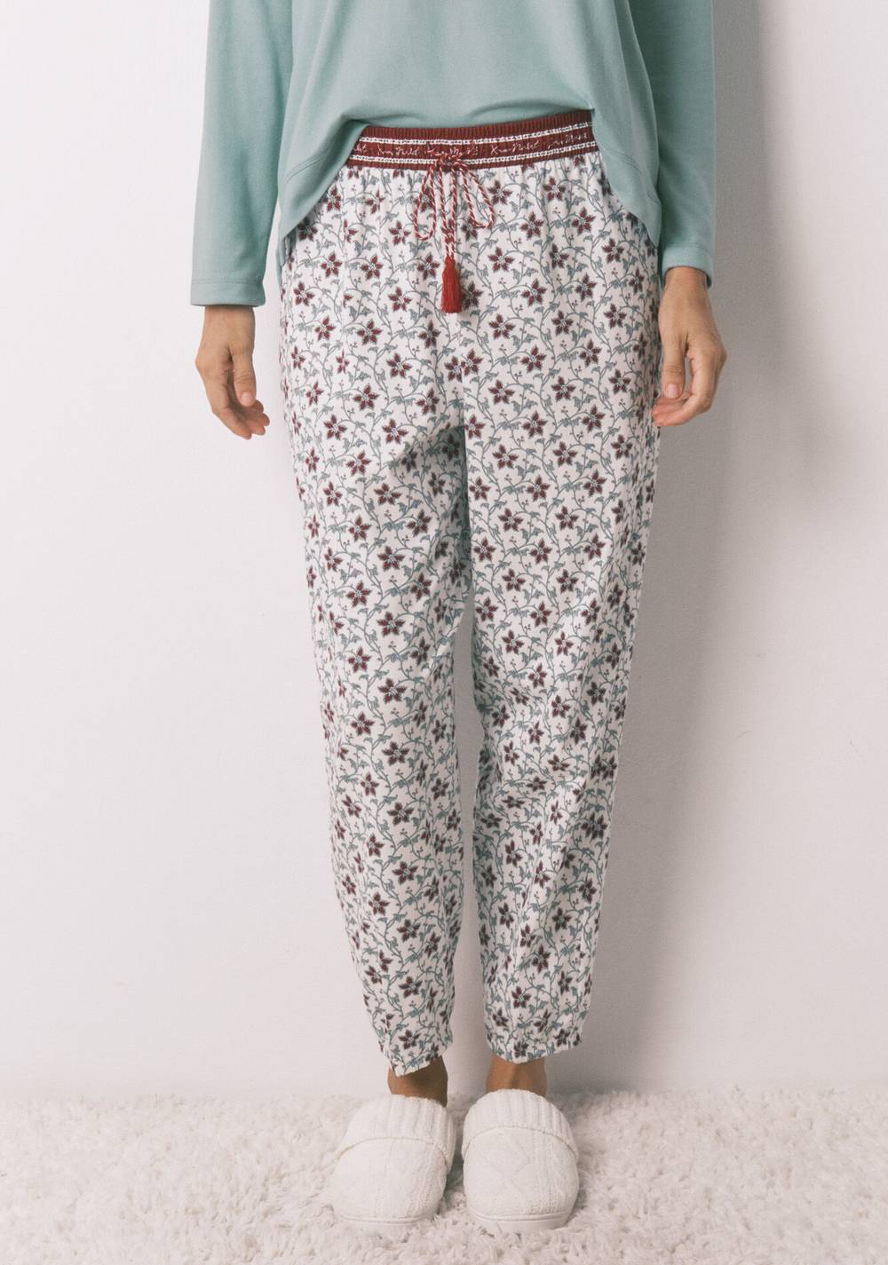 Pantalón Largo Estampado Flores Women Secret