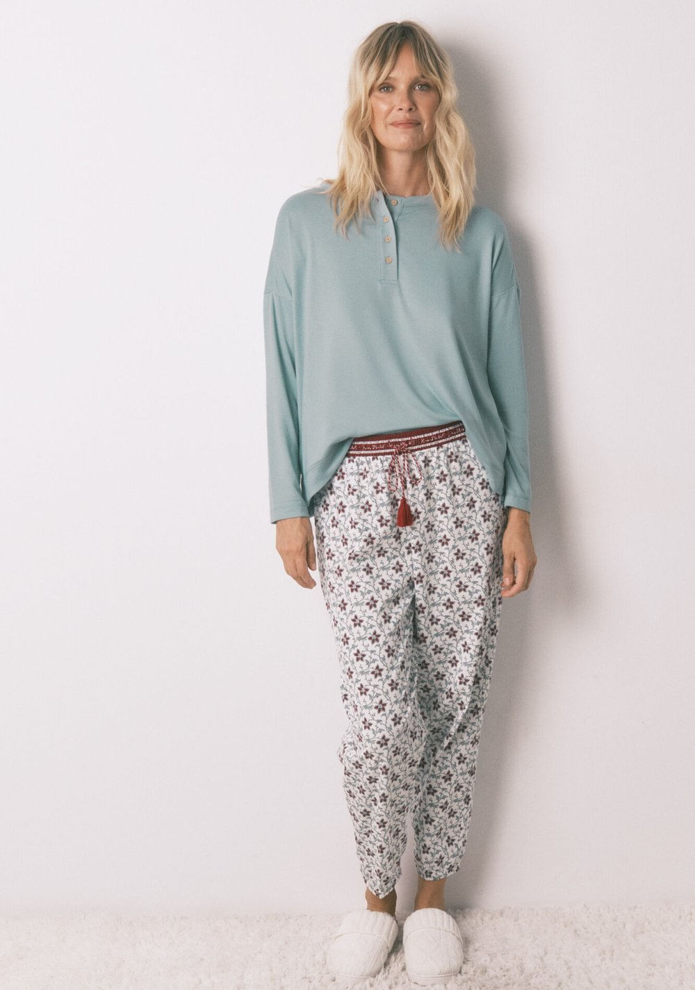 Pantalón Largo Estampado Flores Women Secret
