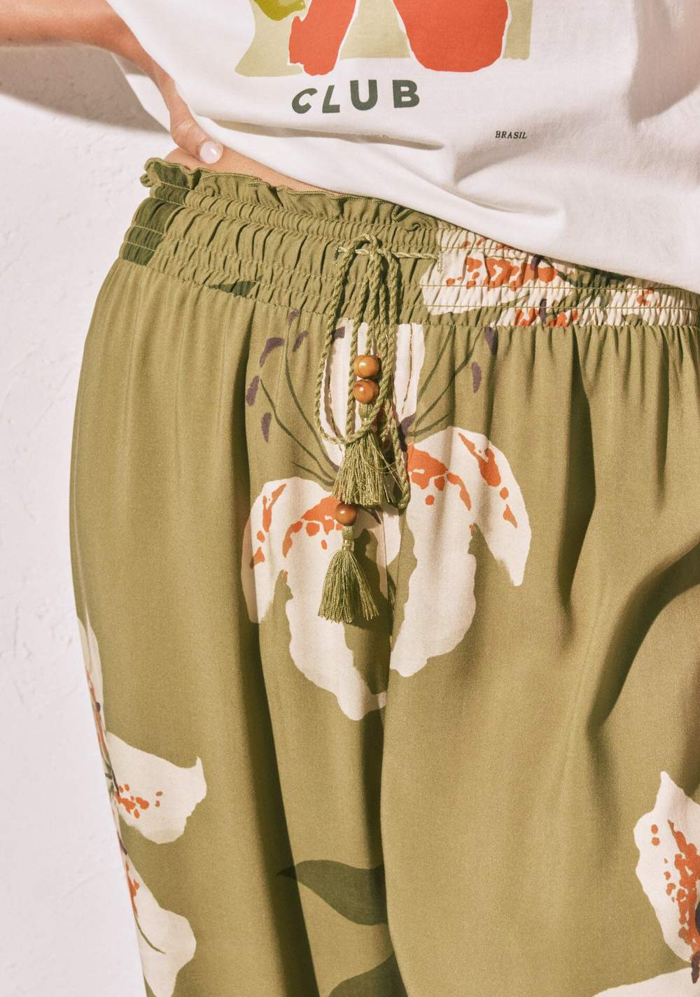 Pantalón Largo Estampado de Flores Women Secret