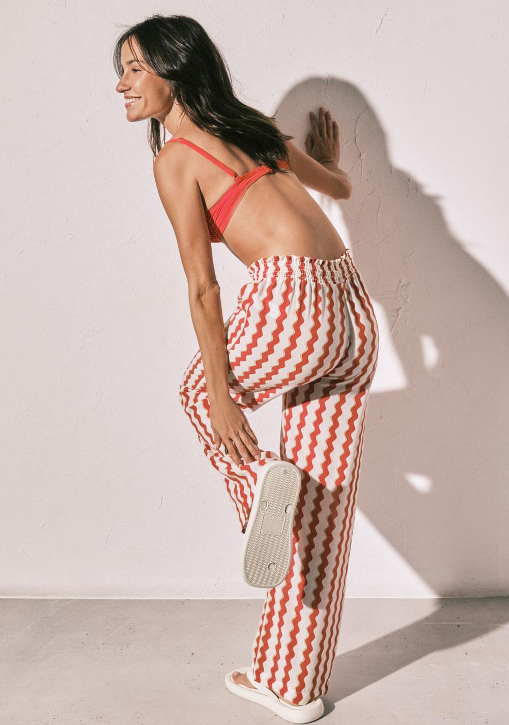 Pantalón Largo Estampado de Textura Women Secret