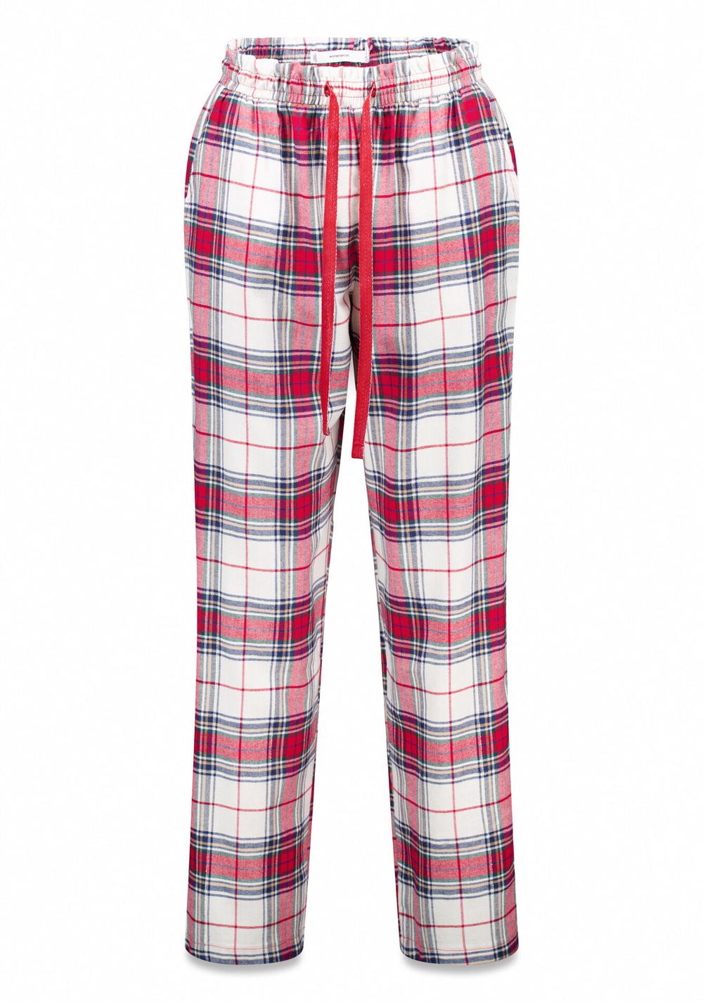 Pantalón Largo Franela Cuadros Women Secret