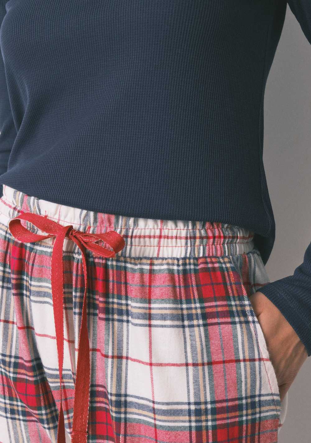 Pantalón Largo Franela Cuadros Women Secret