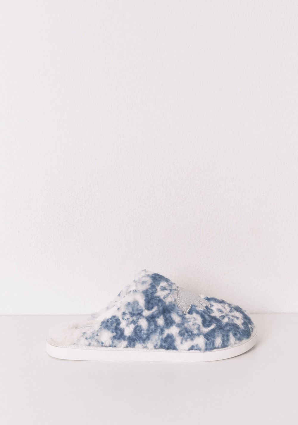 Pantuflas Borreguito Parche Oso Brillo Women Secret