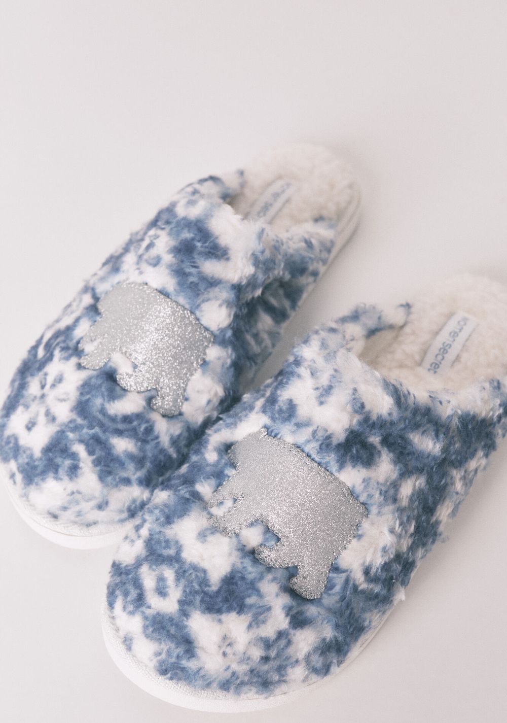Pantuflas Borreguito Parche Oso Brillo Women Secret