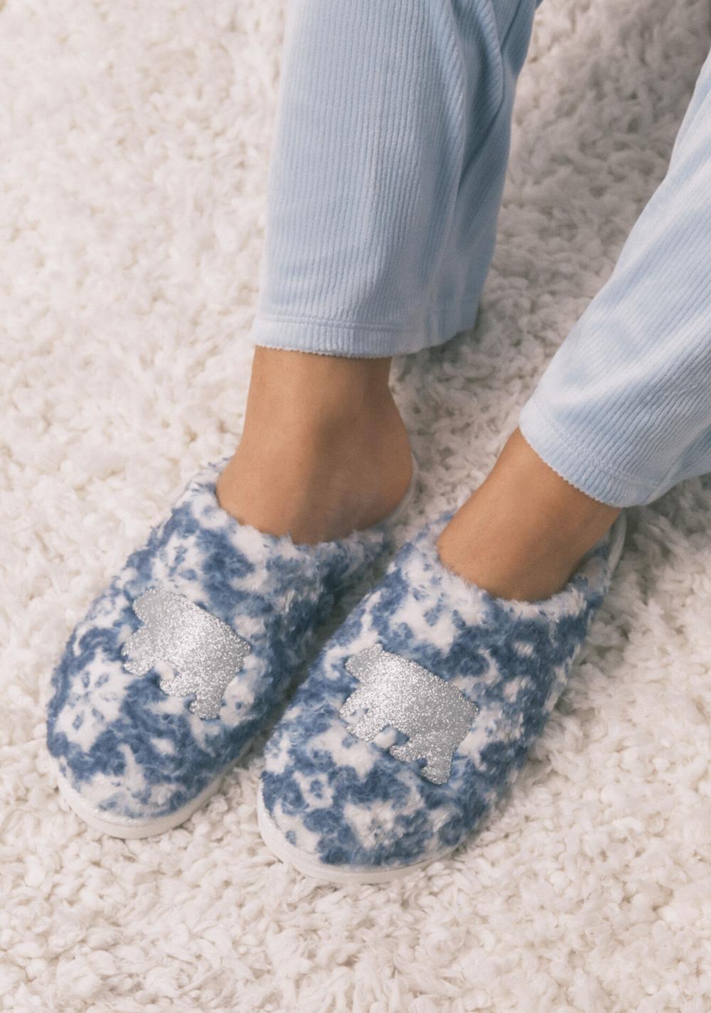 Pantuflas Borreguito Parche Oso Brillo Women Secret
