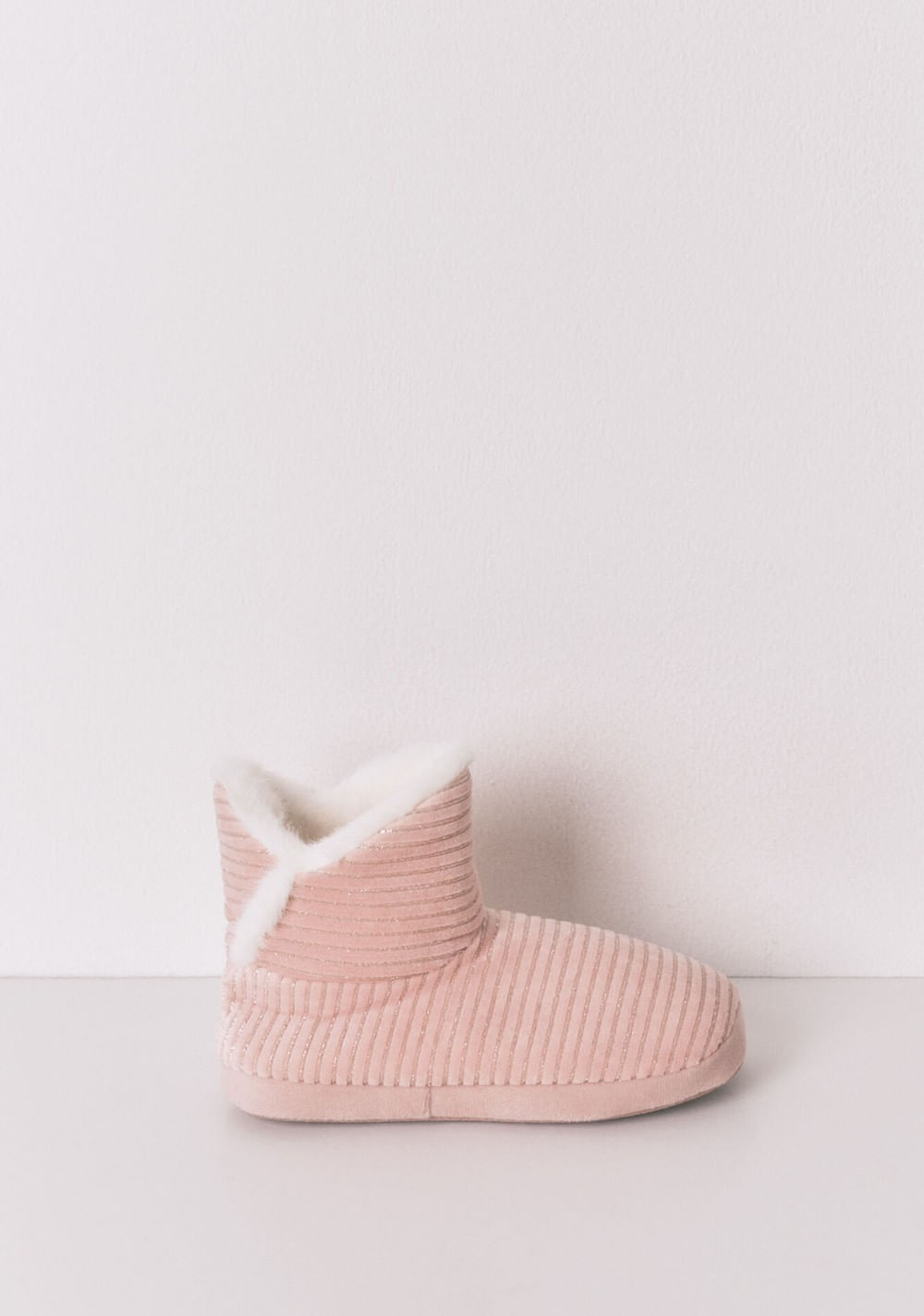 Pantuflas Bota Acanaladas de Lurex Women Secret