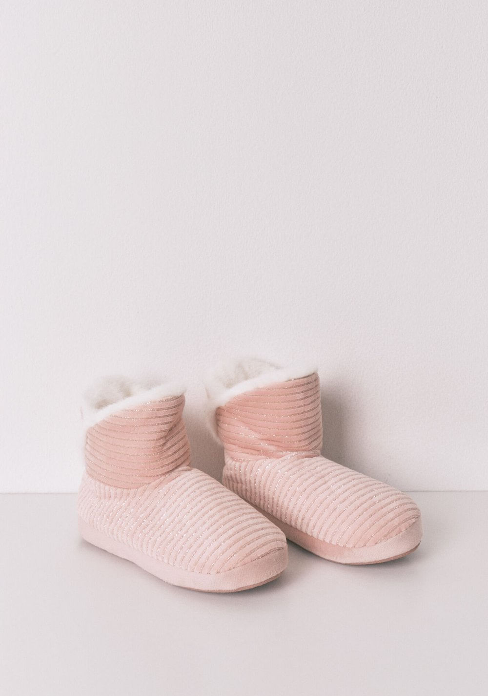Pantuflas Bota Acanaladas de Lurex Women Secret