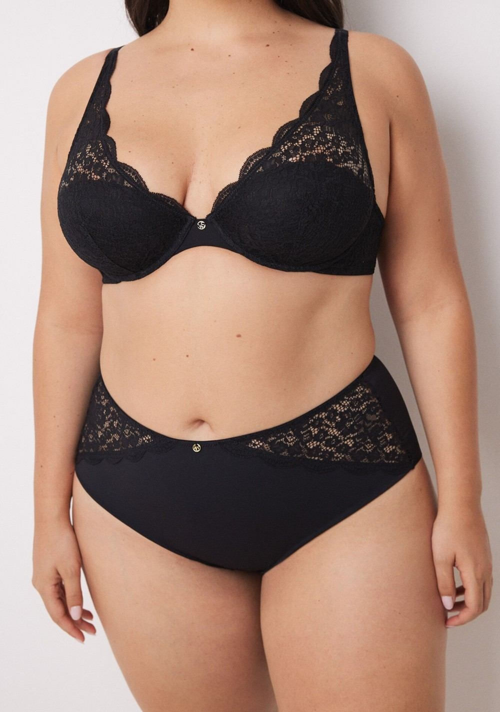 Panty Alta Microfibra y Encaje Women Secret