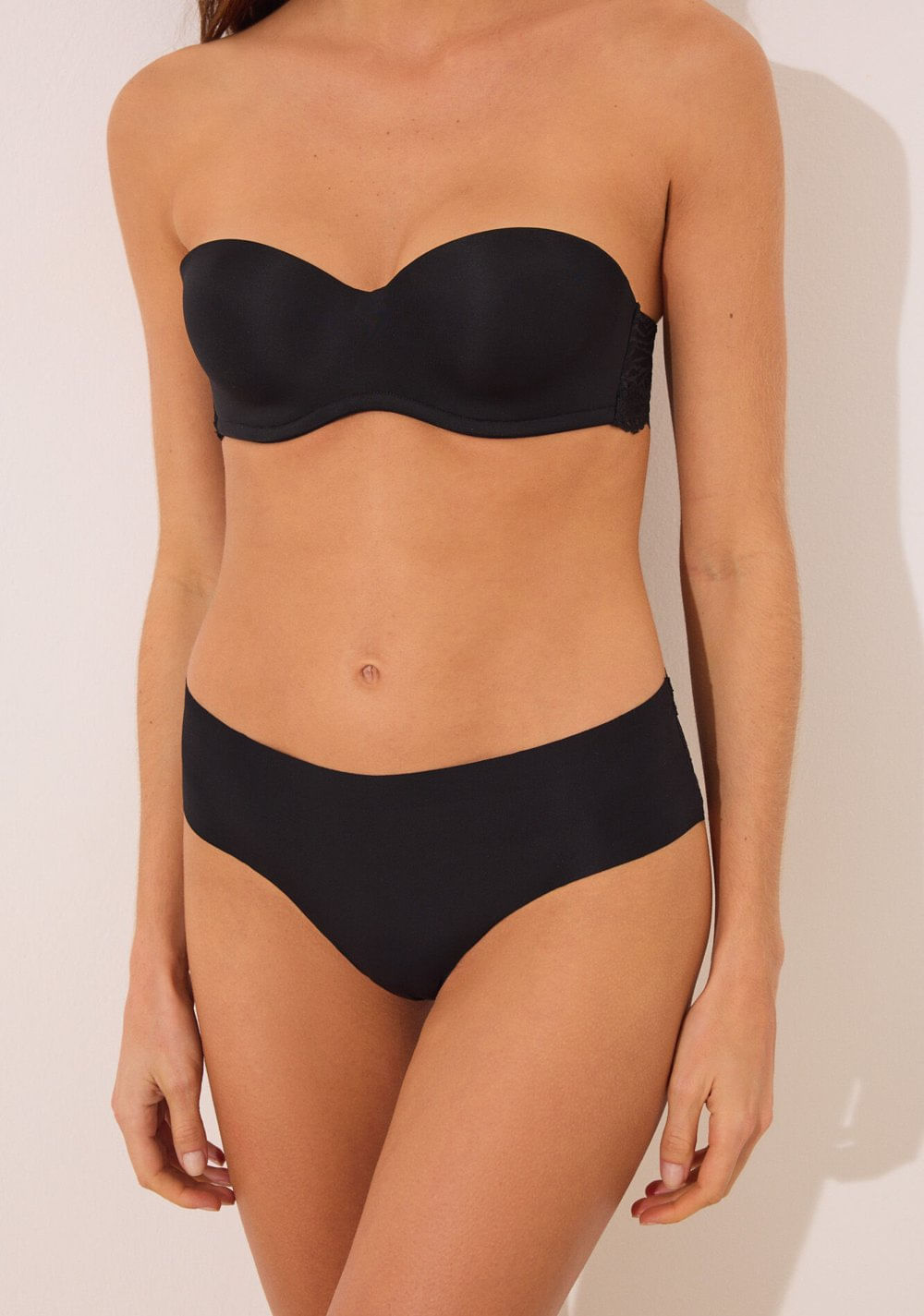 Panty Brasileña Ancha de Microfibra y Encaje Women Secret