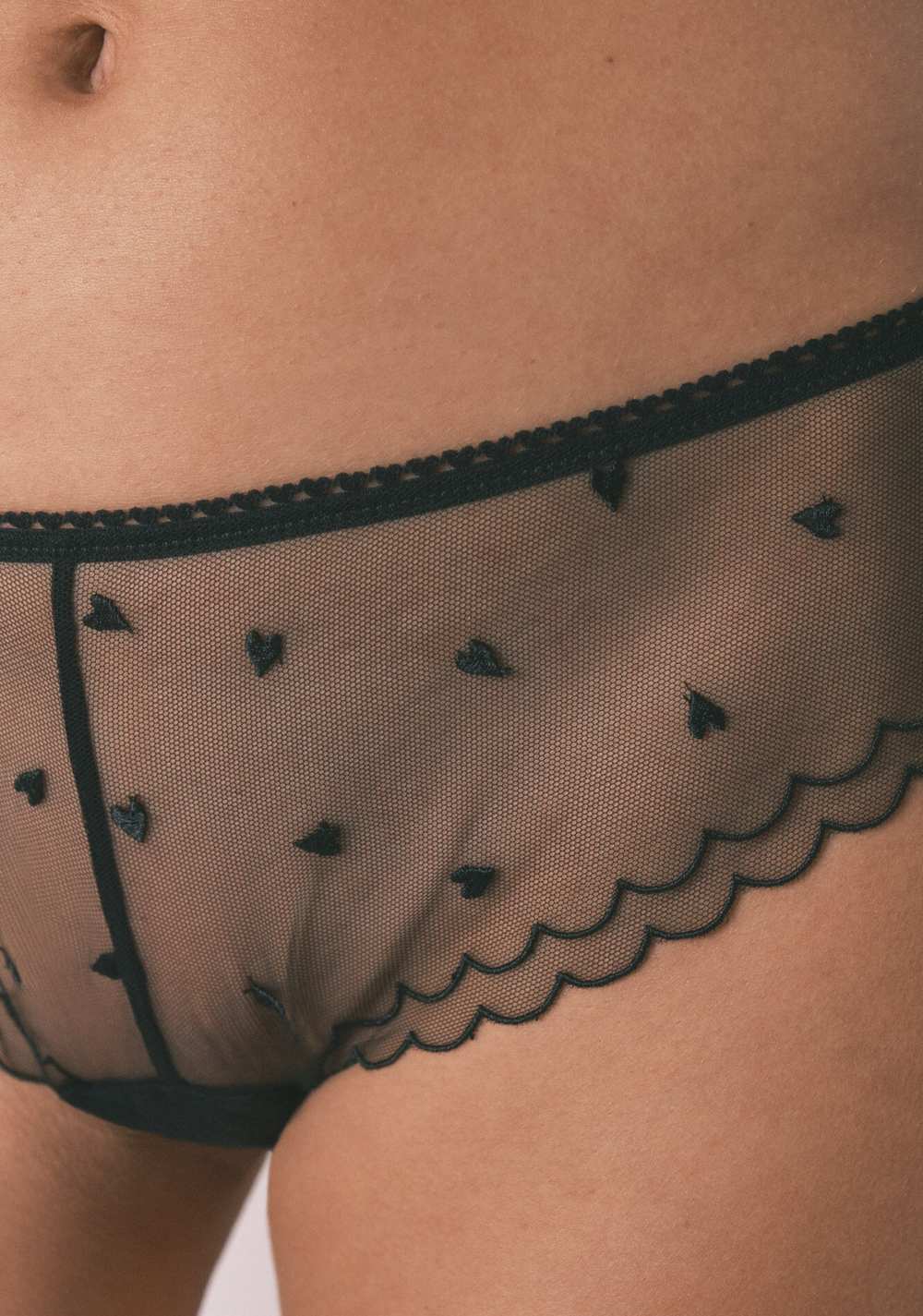 Panty Brasileña Ancha de Tul Bordado Women Secret