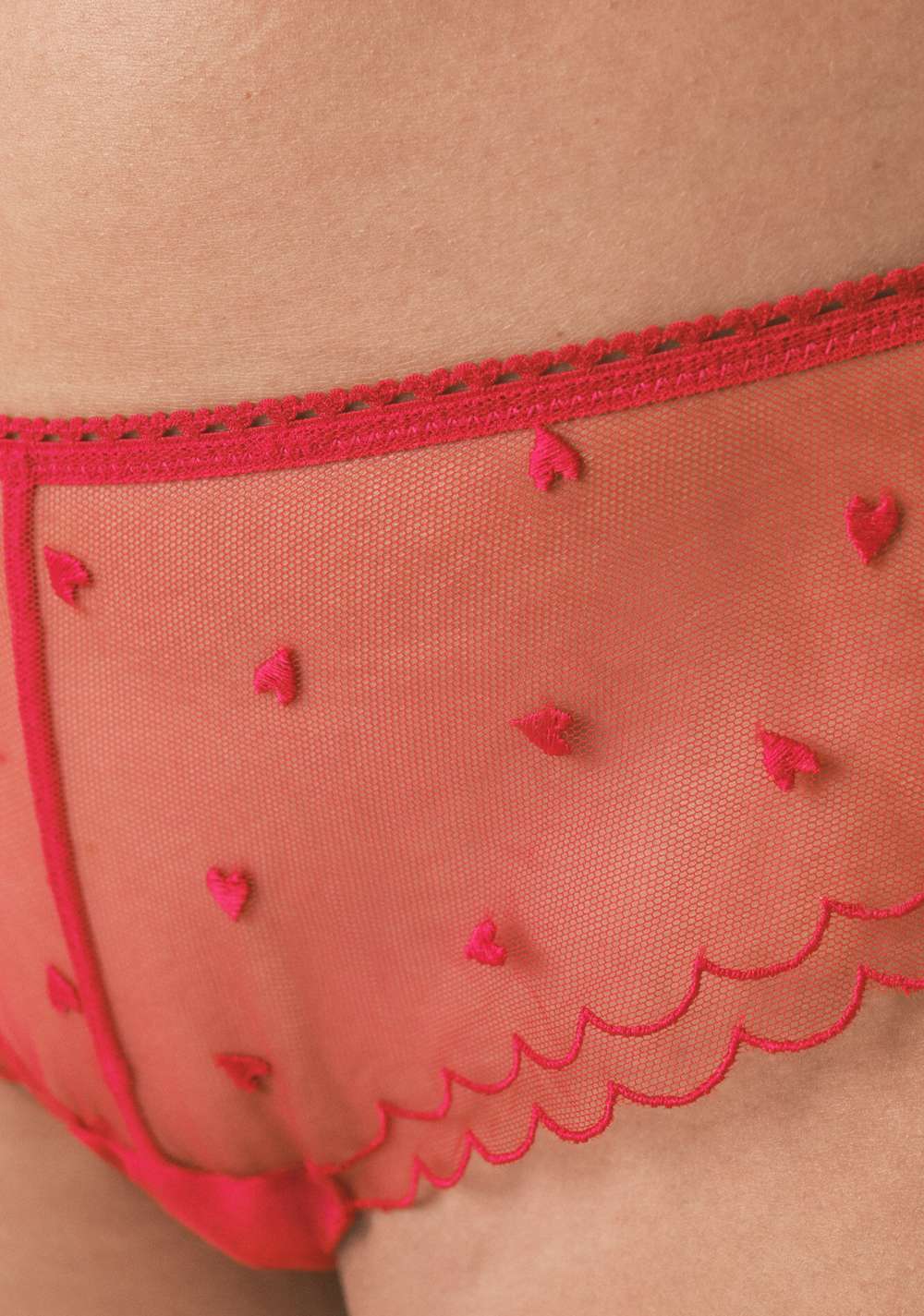 Panty Brasileña Ancho de Tul Bordado Women Secret