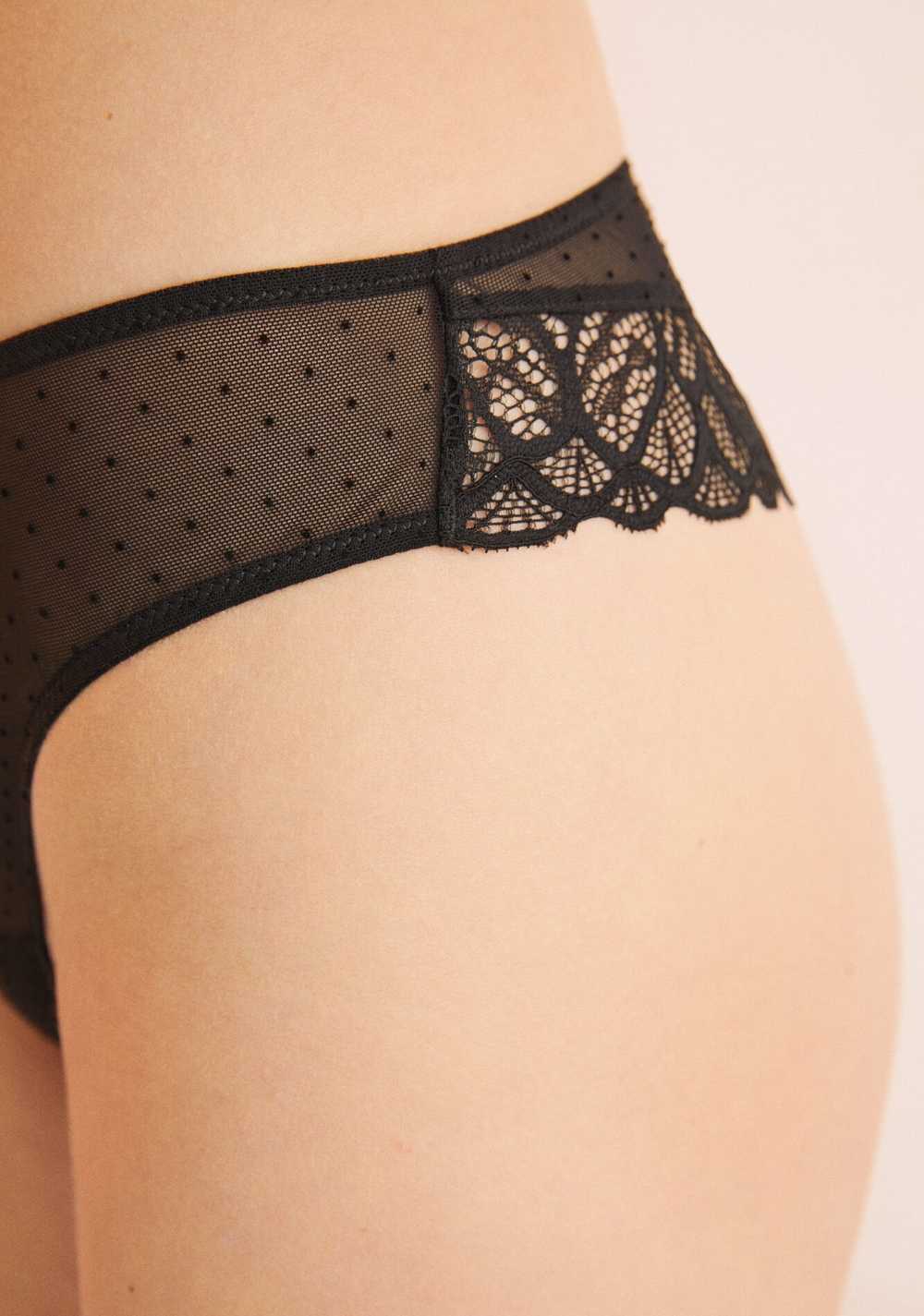 Panty Brasileña Encaje Tul Women Secret