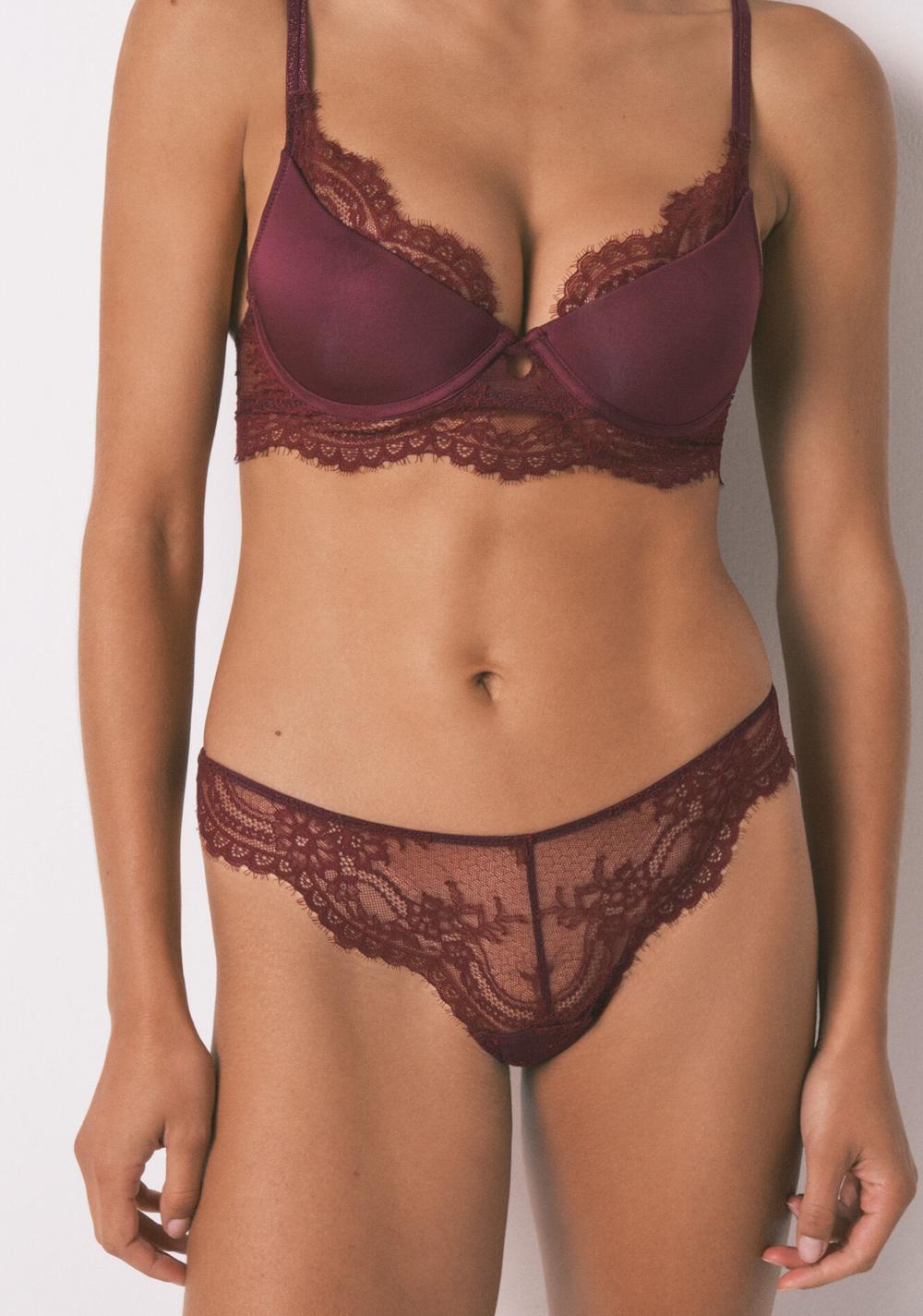 Panty de Encaje y Tul Women Secret