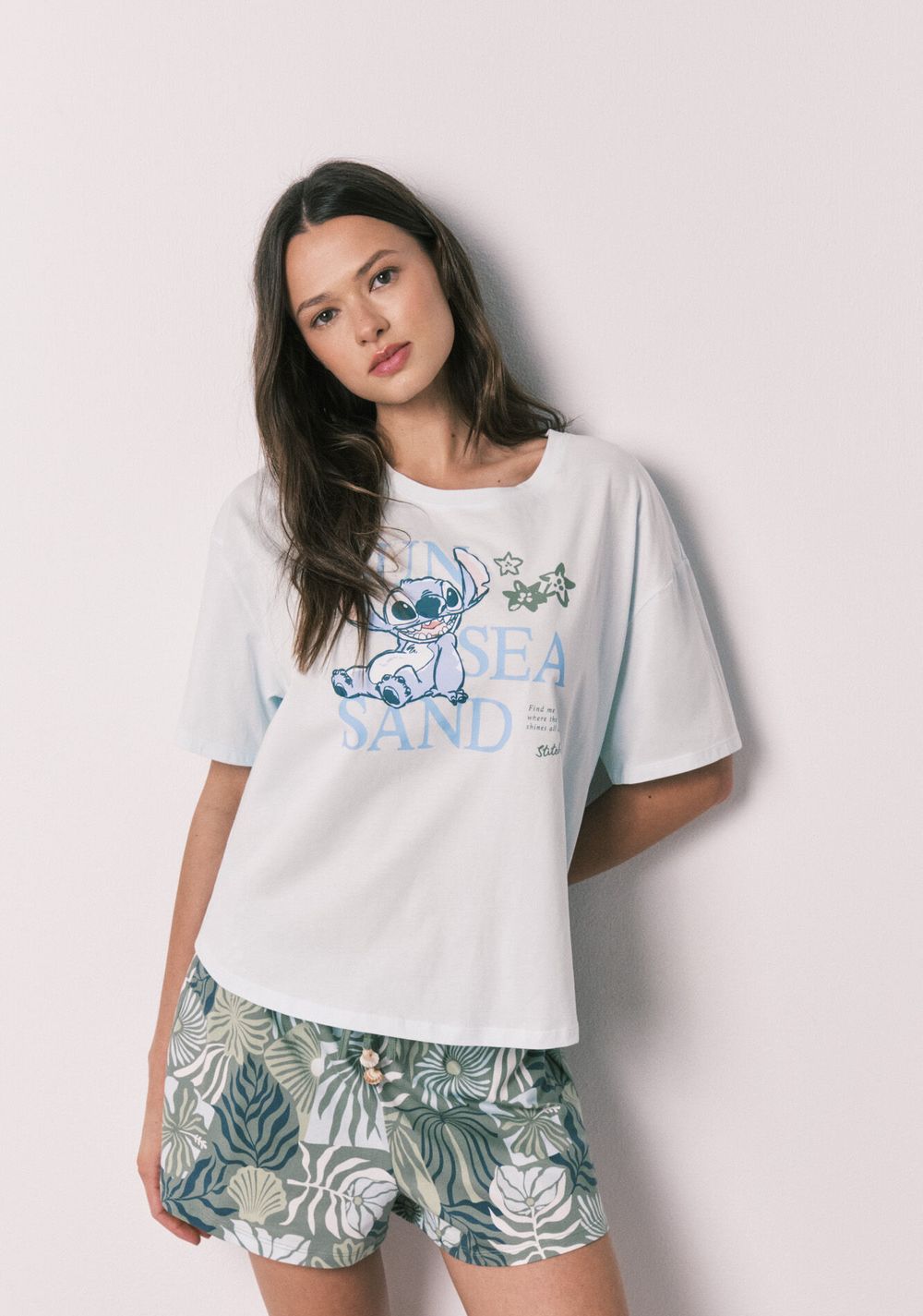 Pijama Corta Manga Stitch Women Secret