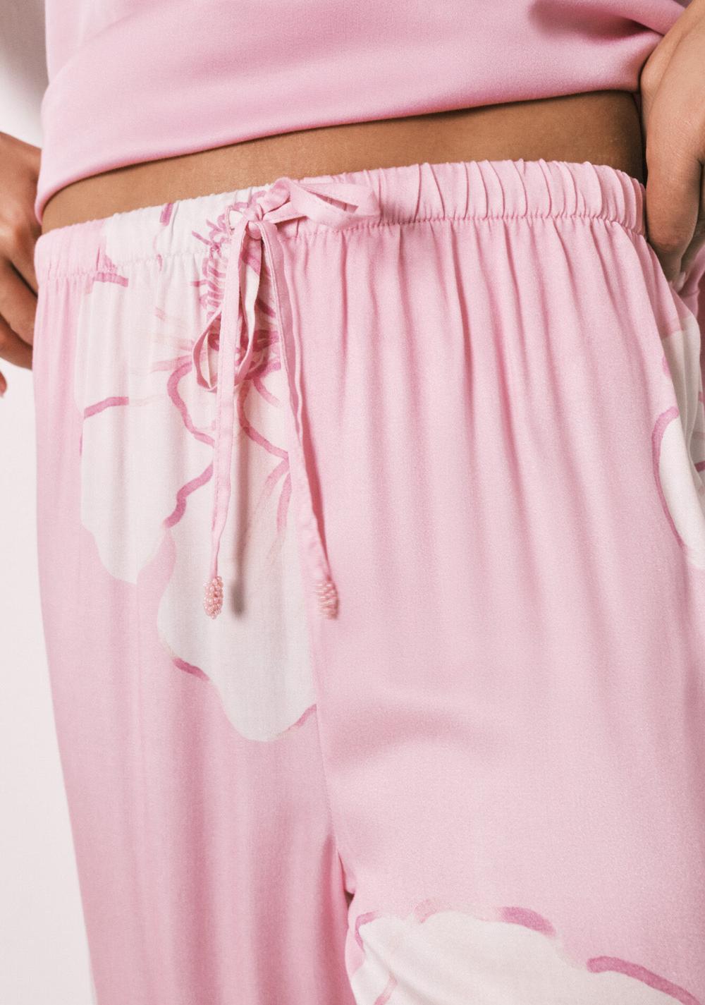 Pijama Larga de Manga Corta Satinada Women Secret