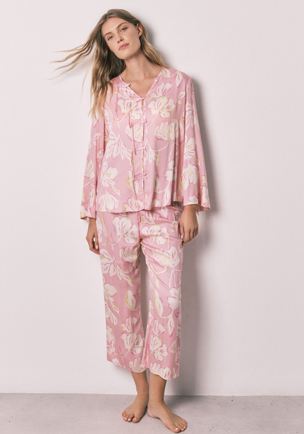 Pijama Larga Satinada Estilo Oriental Women Secret