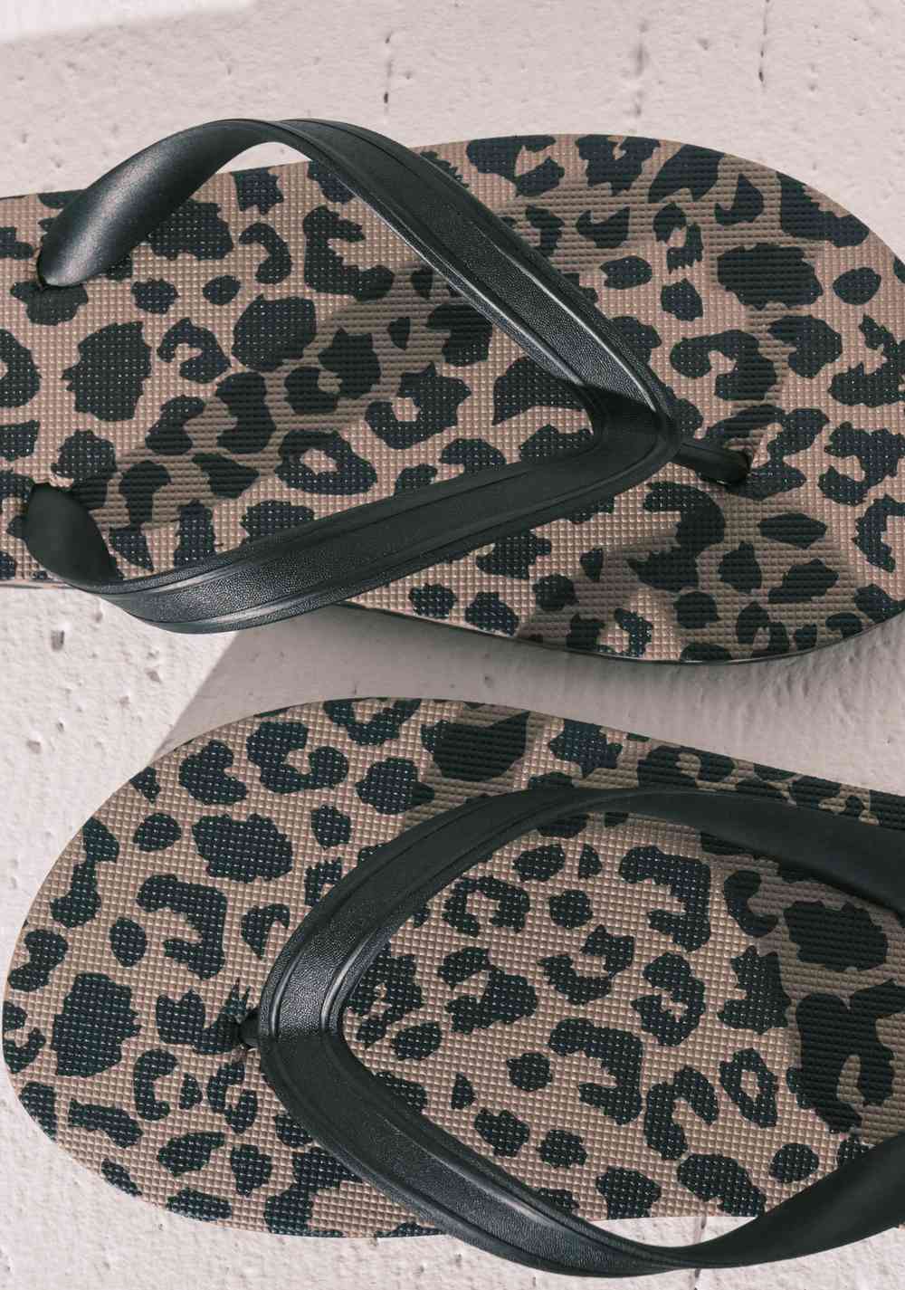 Sandalias Anchas Animal Print Women Secret para Mujer Blancas - Vista 4