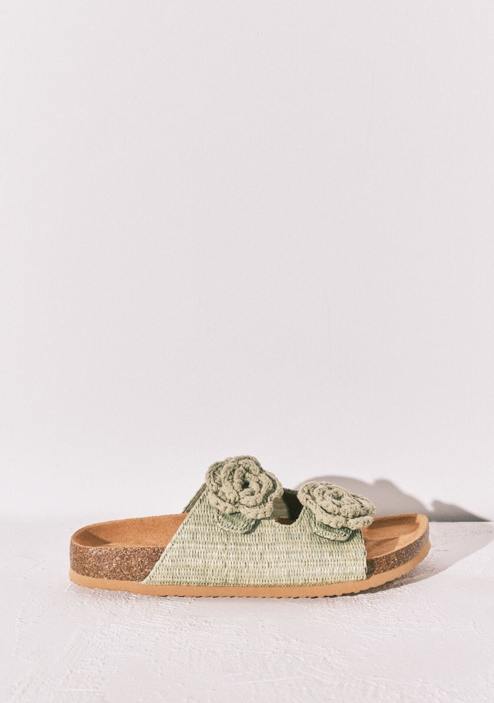 Sandalias Bio Rafia Flor Crochet Women Secret para Mujer Verdes - Vista 5