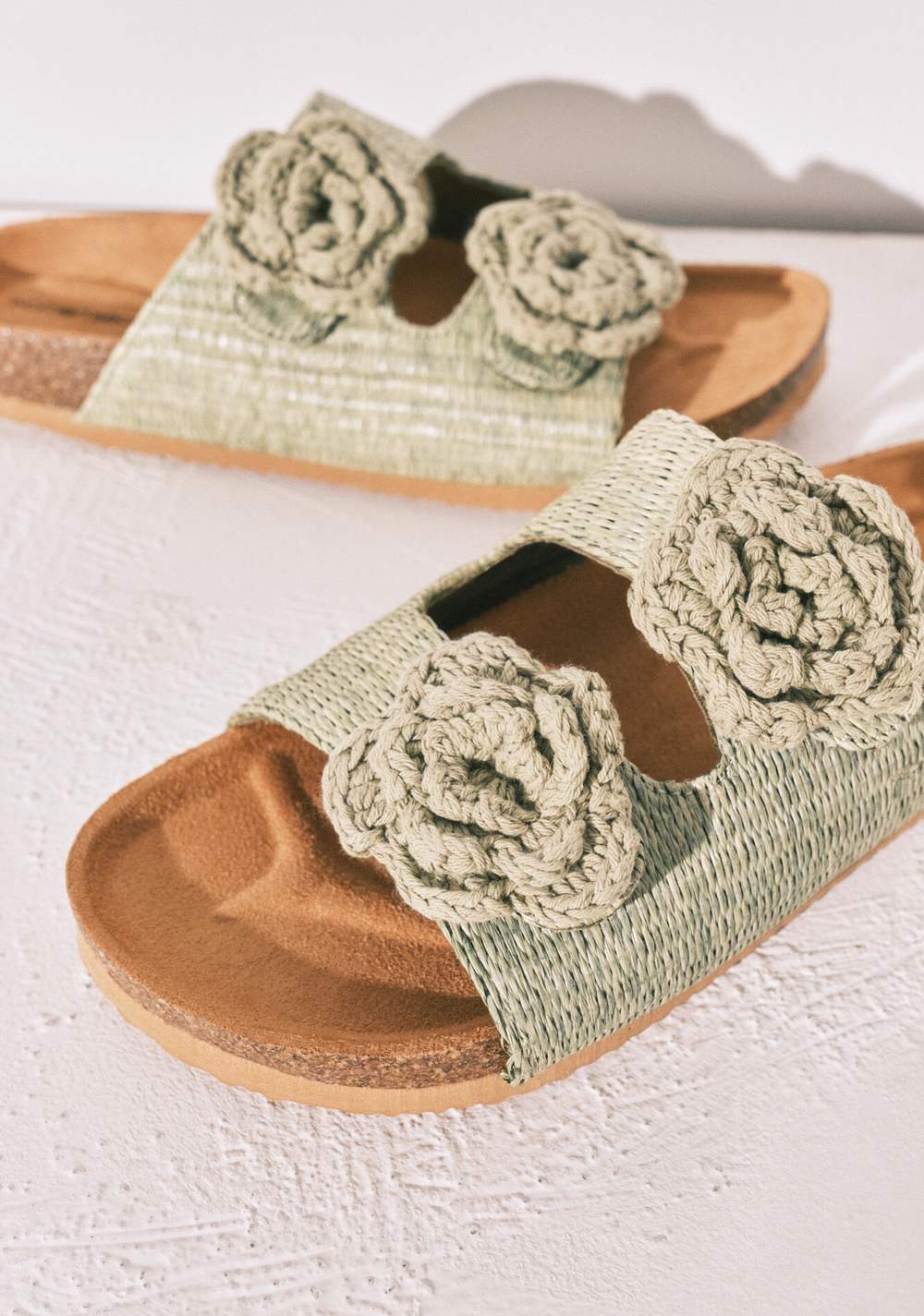 Sandalias Bio Rafia Flor Crochet Women Secret