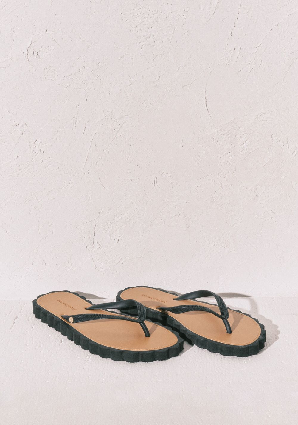 Sandalias de Dedo Efecto Ondas Women Secret para Mujer Negras
