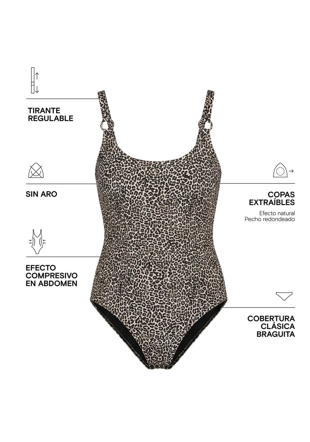 Traje de Baño Modelador Animal Print Women Secret