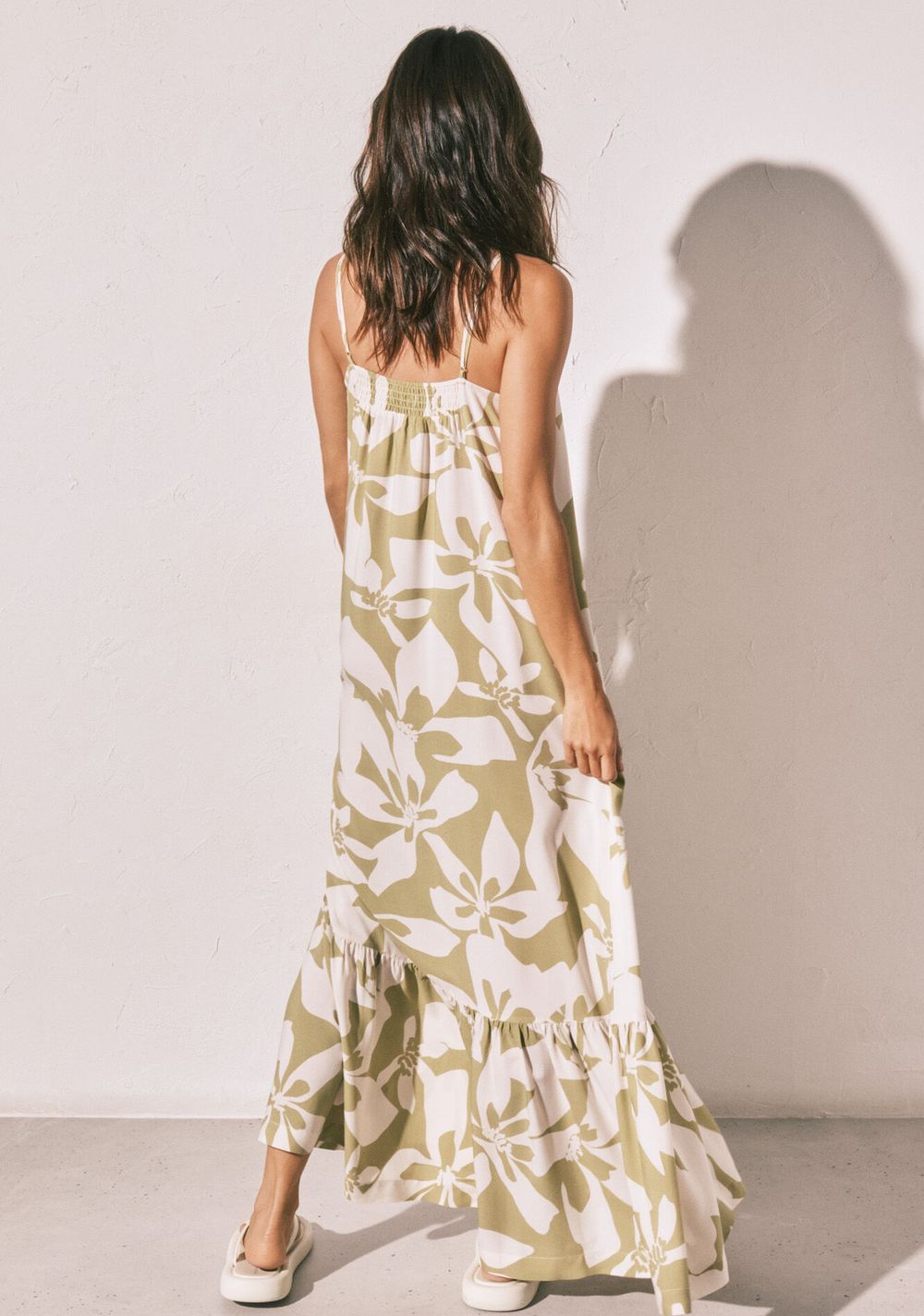 Vestido Largo de Tirantes con Estampado Floral Women Secret