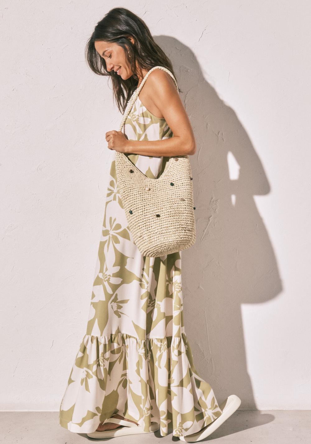 Vestido Largo de Tirantes con Estampado Floral Women Secret